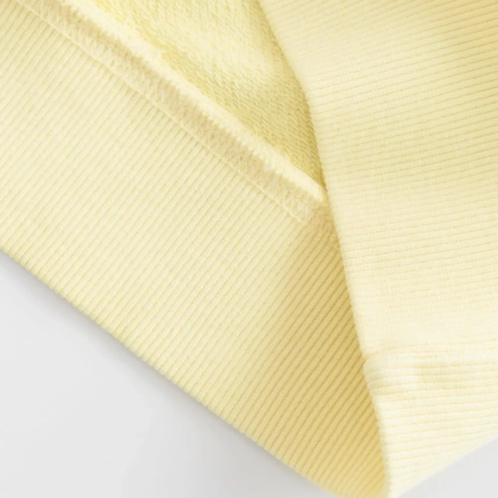 Zara Yellow Slogan Sweatshirt with Seam Detail and Vintage Graphic 10 Kids NWT - Picture 7 of 8